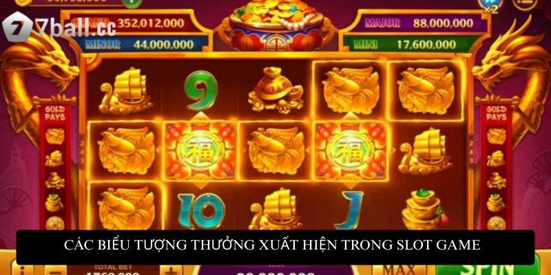 Các biểu tượng thưởng xuất hiện trong slot game