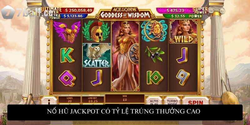 Nổ hũ jackpot có tỷ lệ trúng thưởng cao