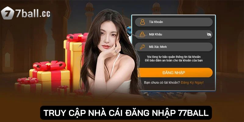Truy cập nhà cái và chọn đăng nhập 77ball